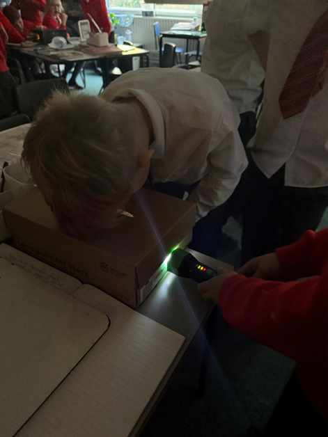 As part of their Science topic, the children have been learning about light and shadows.