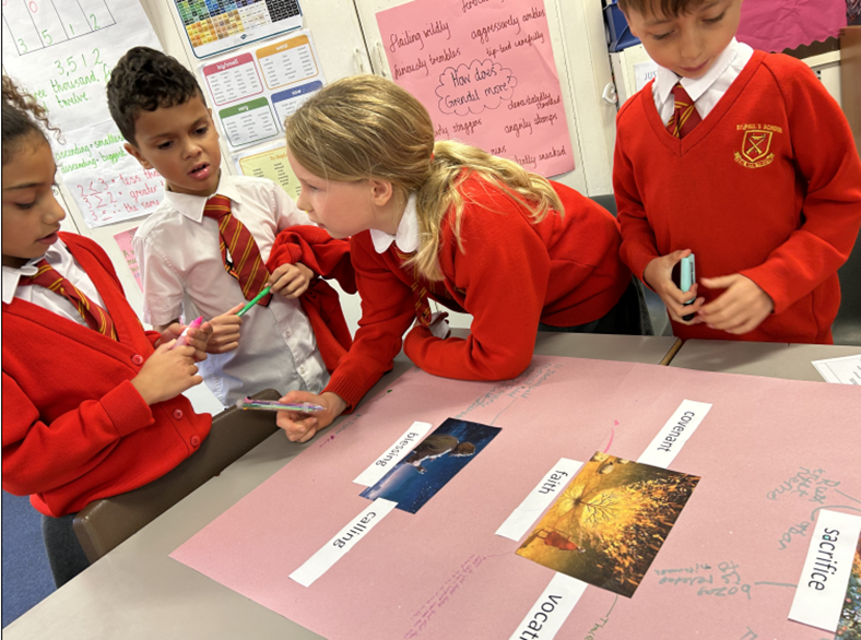 Year 4 working in groups and learning about the People of God